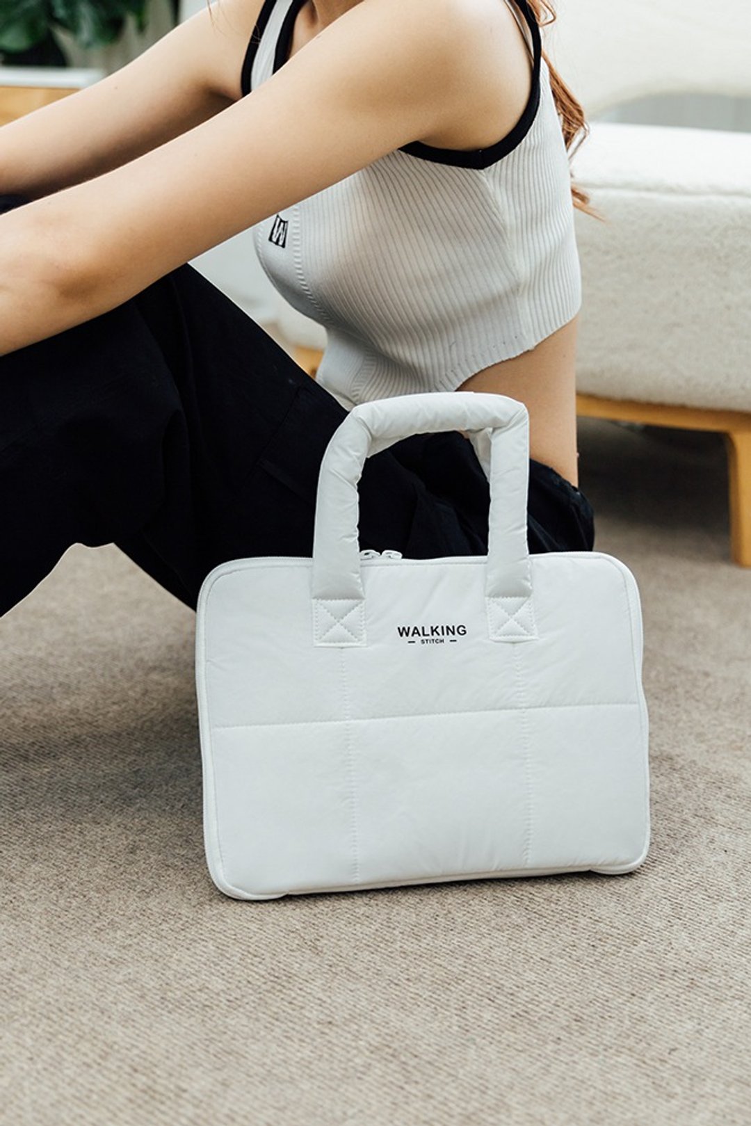 Bill Mini Puffy Bag : White - 公文包/医生包 - 其他材质 白色