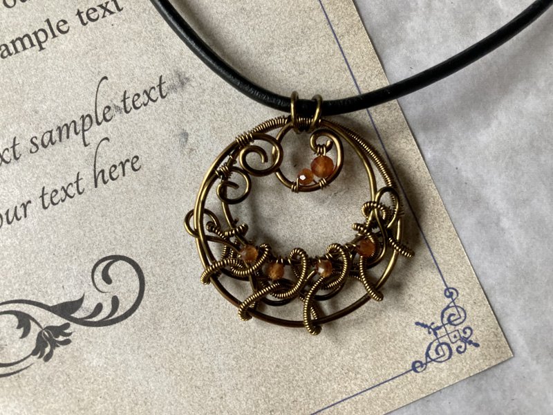 回-金属编织吊坠 - 项链 - 铜/黄铜 多色