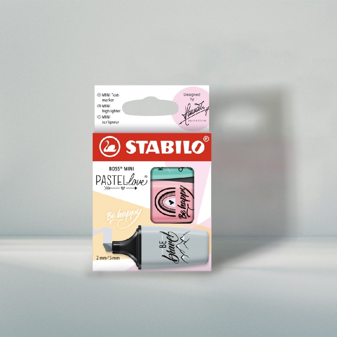 【stabilo】波士马卡龙色迷你萤光笔 暮光版-3色吊挂纸盒 - 其他 - 塑料 多色