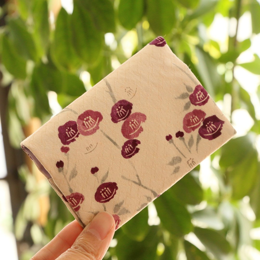 Kimono Card Case Tsubakiumi · Silk - 名片夹/名片盒 - 丝．绢 紫色