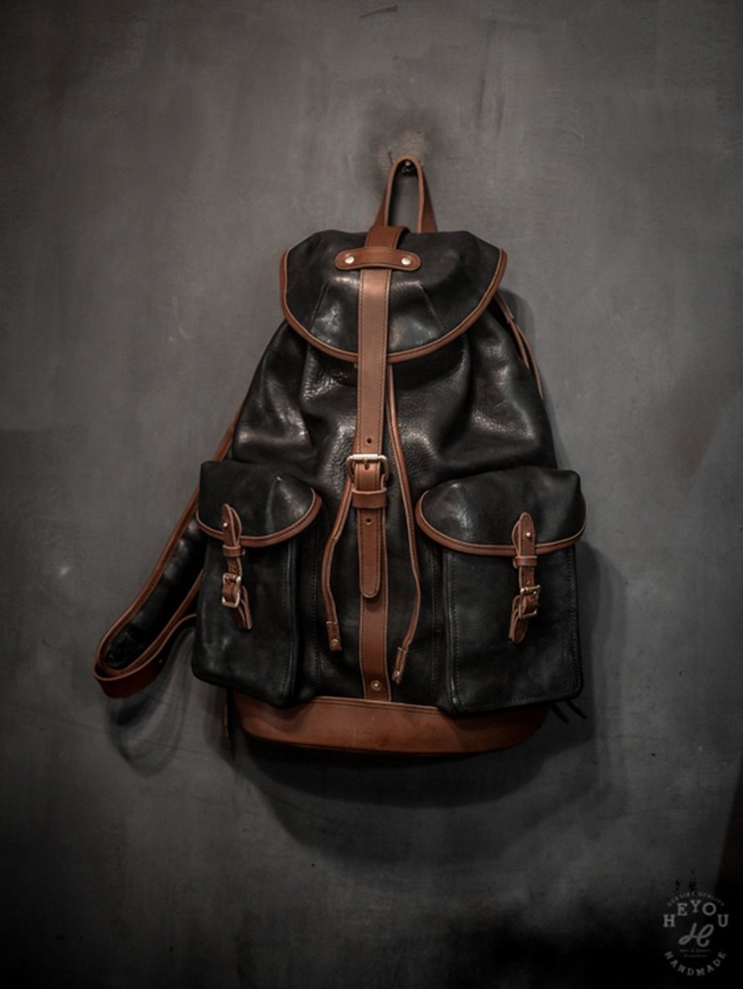 Full Veg-tanned Leather Backpack Type-2 全植鞣牛革后背包 - 后背包/双肩包 - 其他材质 多色