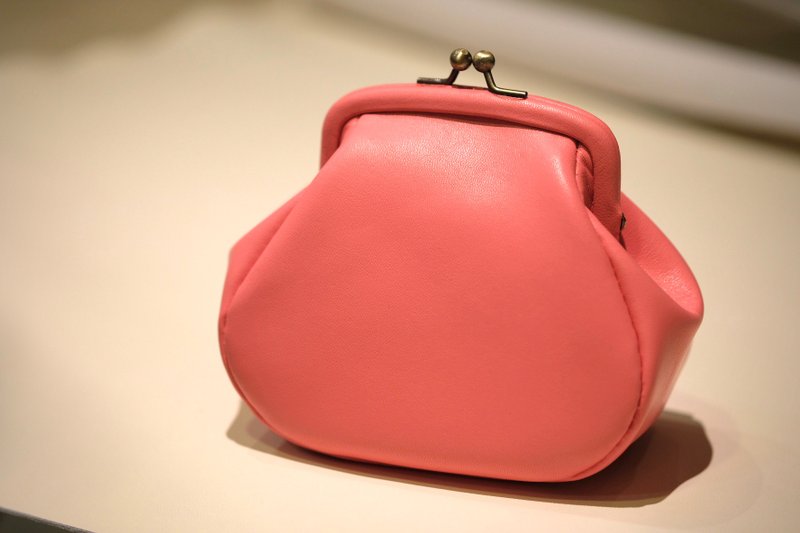 糖果口金包【粉红】 - 零钱包 - 真皮 多色