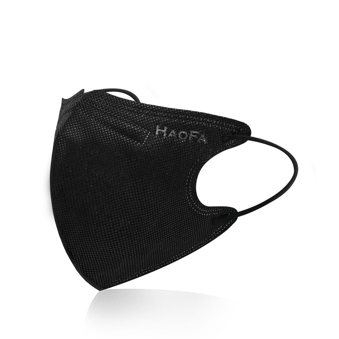 N95【HAOFA x MASK】3D 气密型立体口罩 雾黑色成人款│50入/盒 - 口罩 - 其他材质 黑色