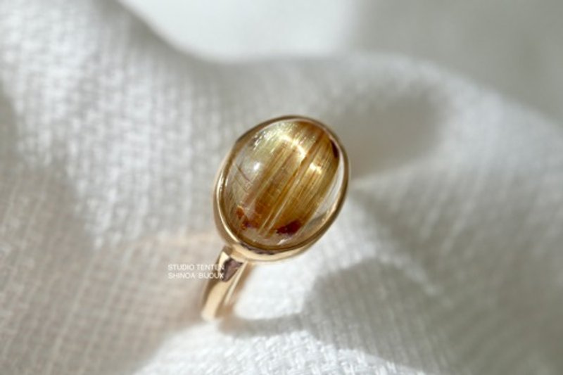 Pinkoi 代购 - K10【金红石果】goldrutilatedquartz - 戒指 - 宝石 