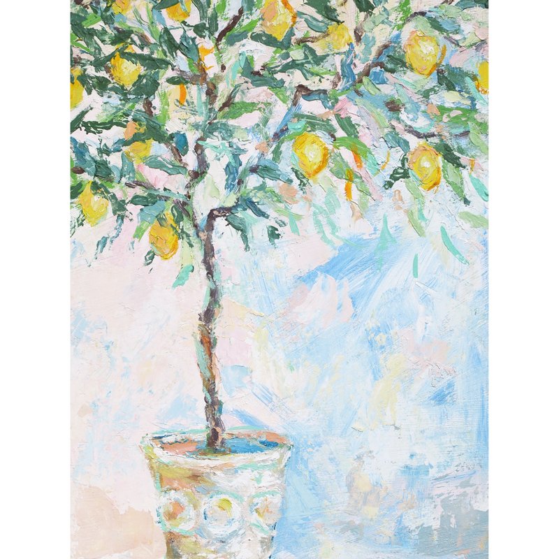 柠檬原创油画现代艺术当代艺术柠檬树绘画 - 插画/绘画/写字 - 其他金属 黄色