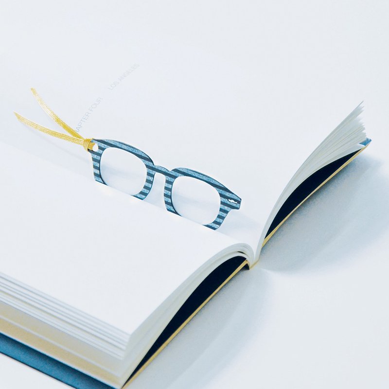 白目读书签-时尚读-直条纹 进口纸镂空书签 交换礼物 造型 趣味 - 书签 - 纸 