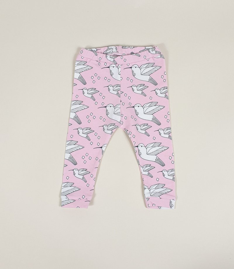 Hummingbirds baby pants, baby girl leggings, baby girl pants, baby girl gift - 童装裤 - 棉．麻 多色
