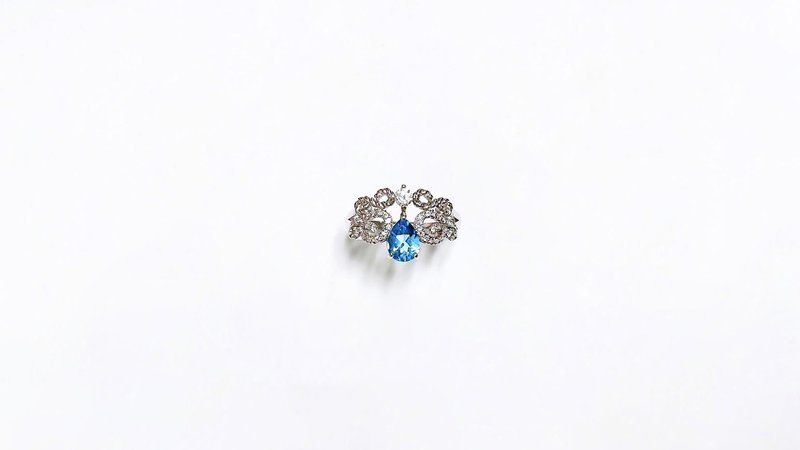 拓帕石戒指 Topaz 925纯银 手工镶嵌 - 戒指 - 宝石 