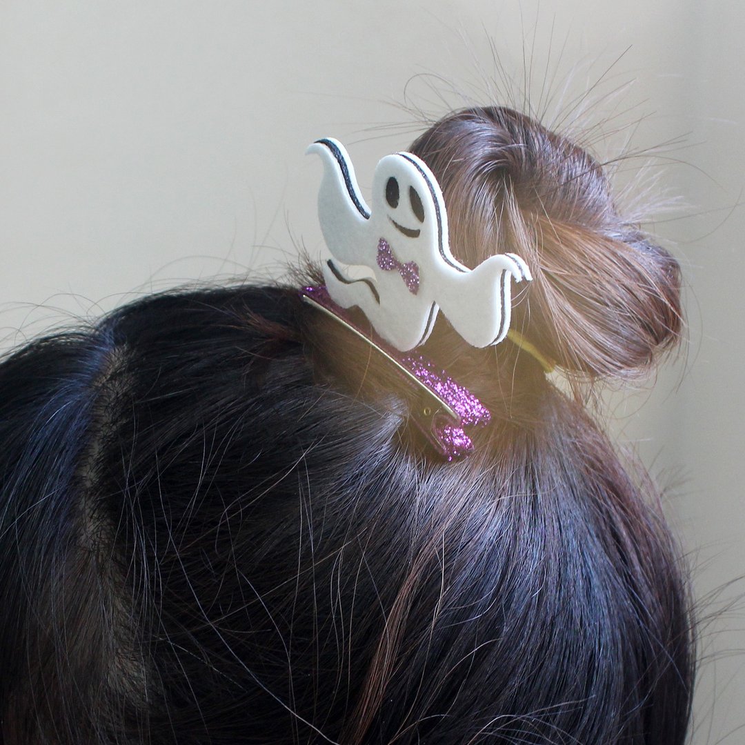 Halloween Ghost  hairpin - 发饰 - 其他材质 紫色