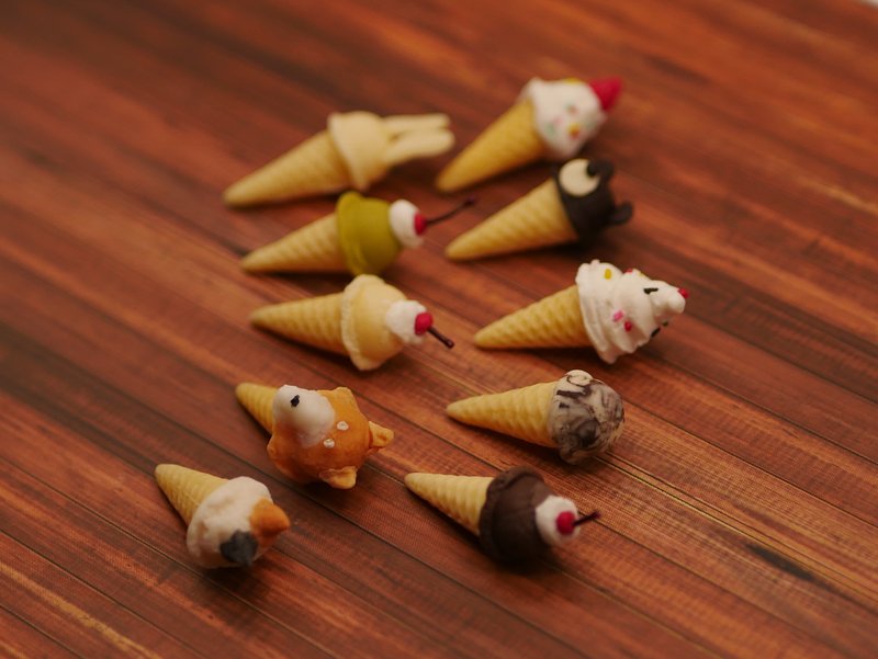 微型食品冰淇淋 - 玩偶/公仔 - 粘土 