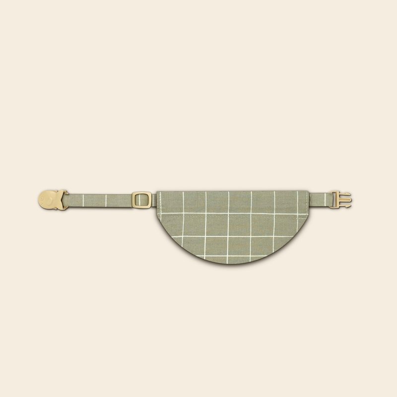 简约手工定制猫咪项圈 | Blue Half Moon Bandana Cat Collar - 项圈/牵绳 - 棉．麻 蓝色