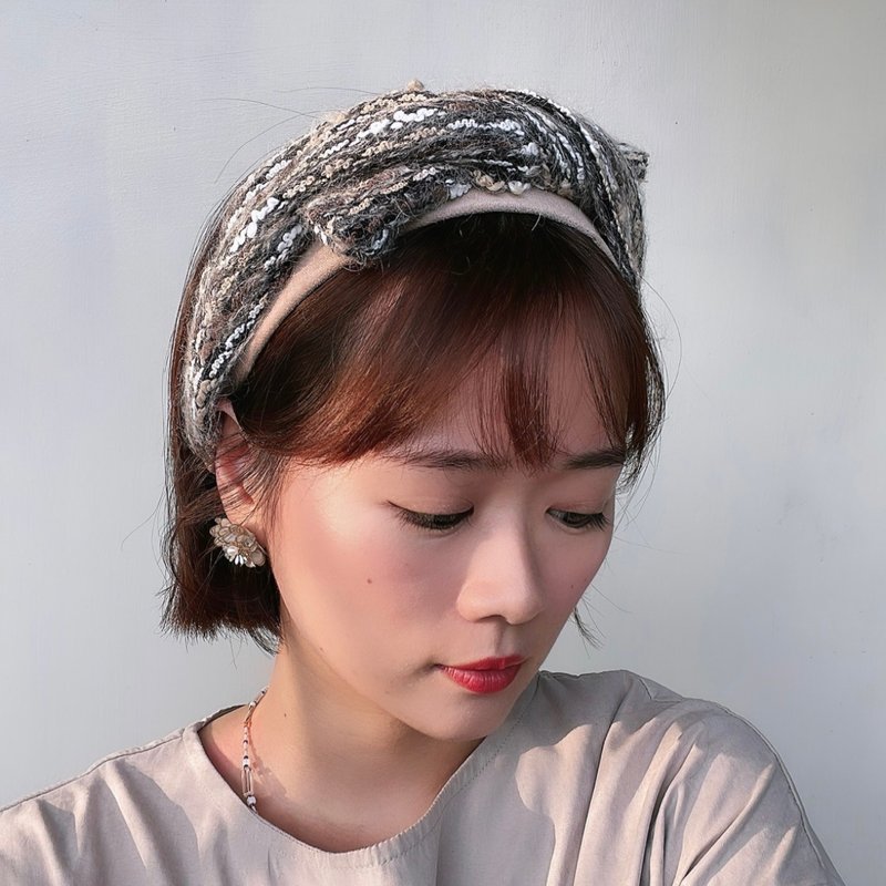 自己打个结 好烦小姐 冬天发带 - 发带/发箍 - 聚酯纤维 咖啡色