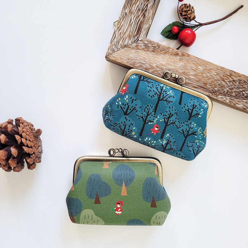 2款 小鸡亲亲 口金包 零钱包 卡片包 印鉴包 口红包 防泼水 - 零钱包 - 棉．麻 多色