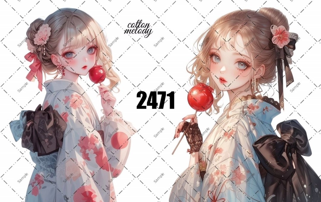 original sticker no.2471 人物贴纸 原创贴纸 原创人物贴纸 装饰贴纸 cotton melody - 贴纸 - 纸 