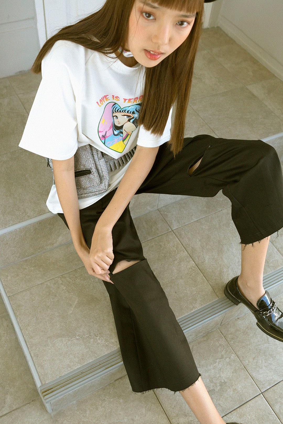 Highestjump zip pant (Black) - 女装长裤 - 棉 黑色