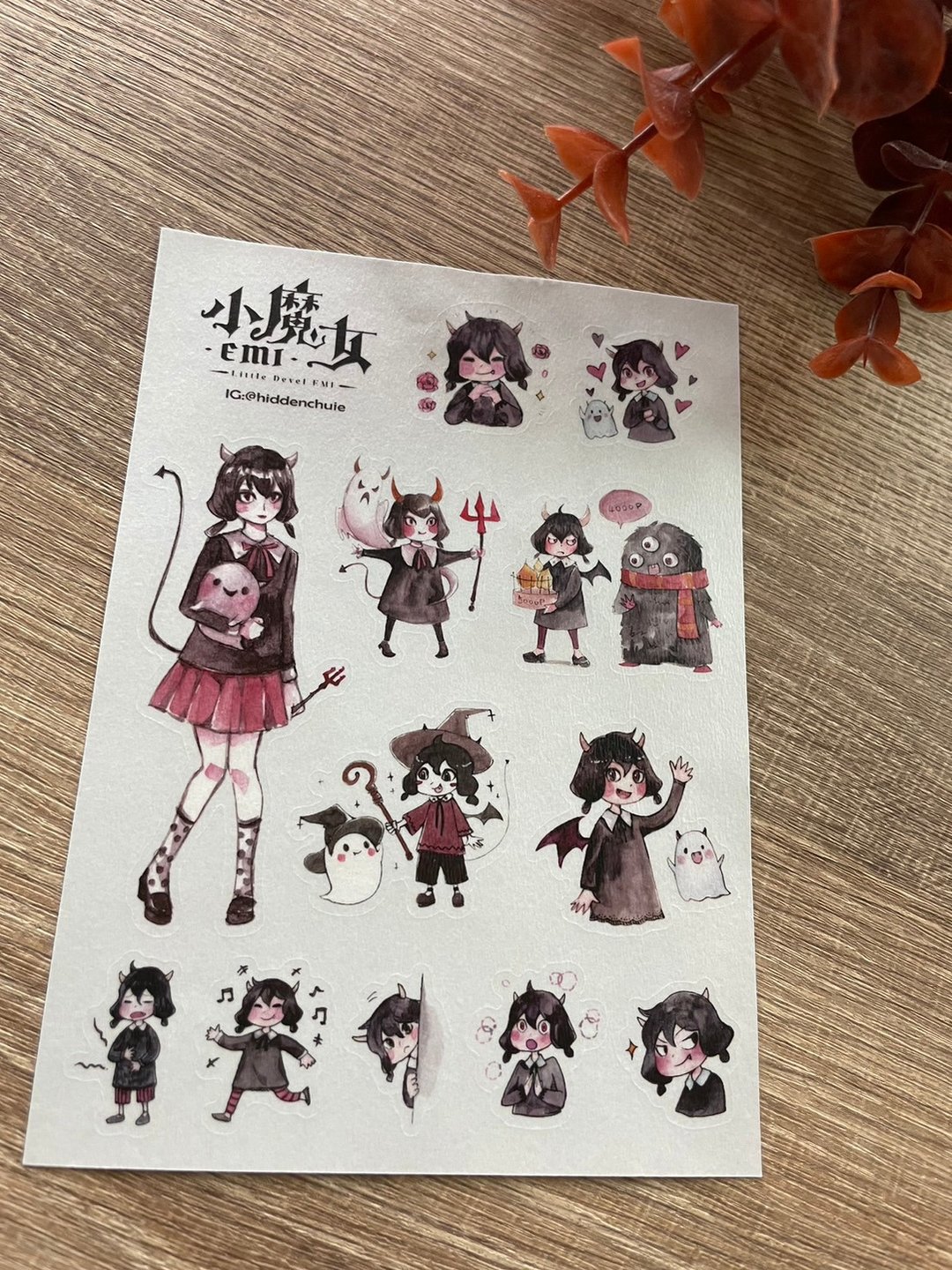 小魔女EMI  和纸割型贴纸 - 贴纸 - 纸 多色