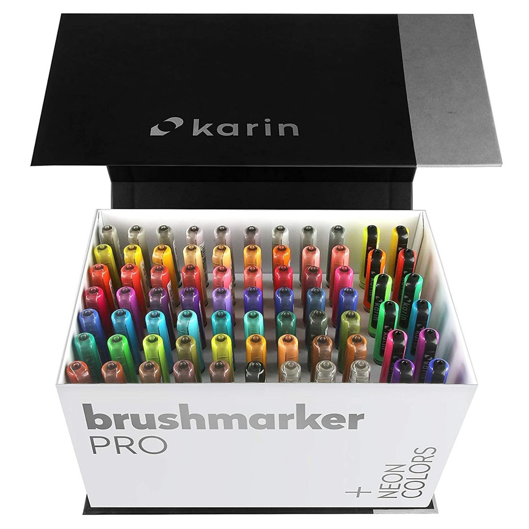 72色 Mega Box Plus 液态软头水性彩绘笔 BrushmarkerPRO +3混色 - 其他书写用品 - 颜料 