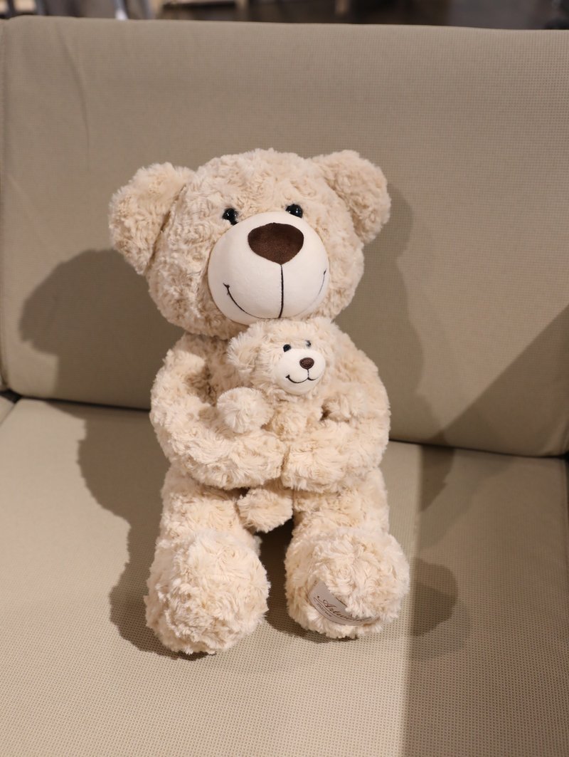 亲子抱抱熊-50cm - 玩偶/公仔 - 其他人造纤维 卡其色