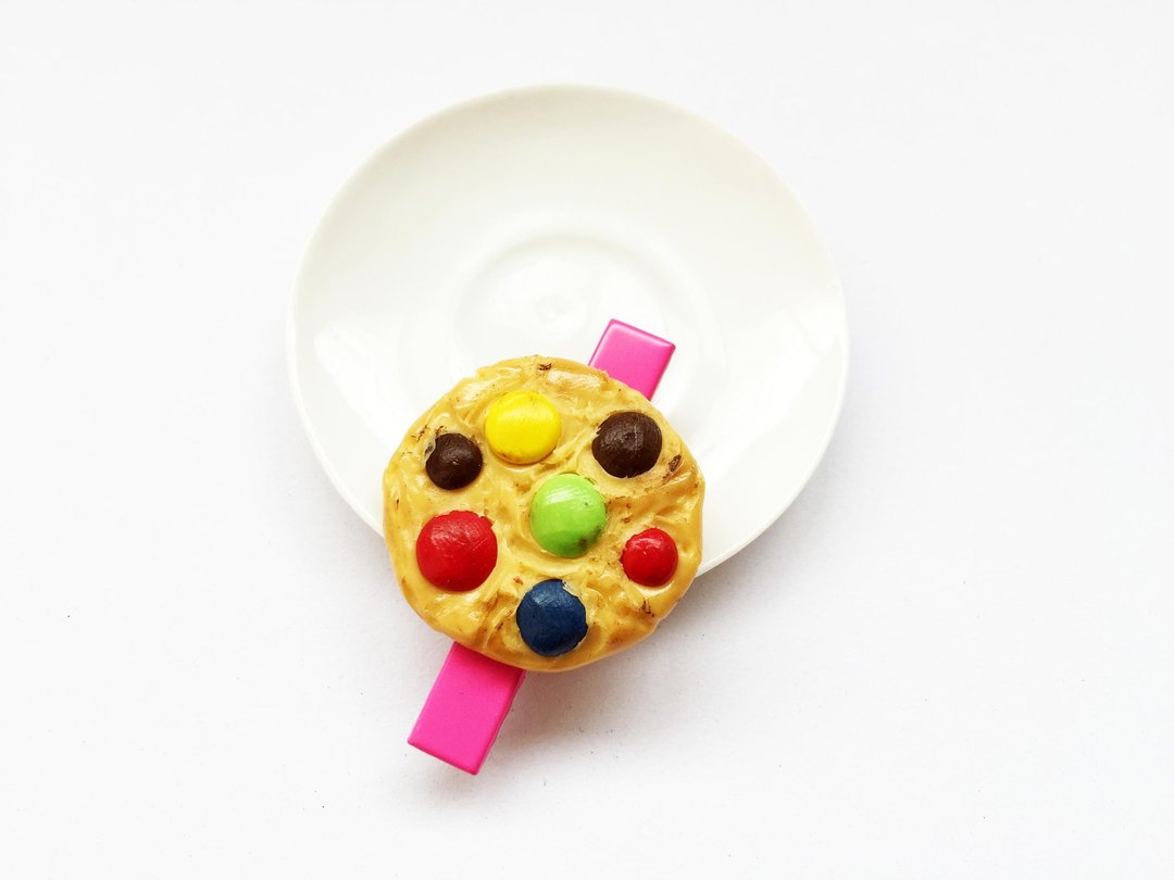 Pink cookies hair clip - 发饰 - 粘土 粉红色
