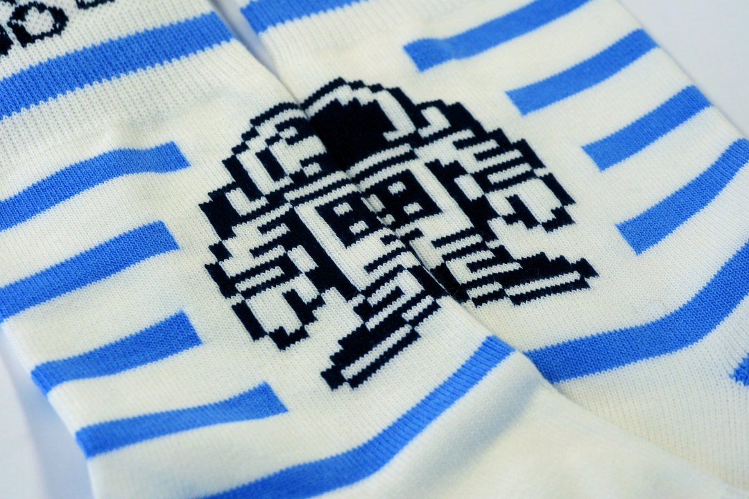 有机棉袜中性款-太空人版 - 袜子 - 棉 蓝色