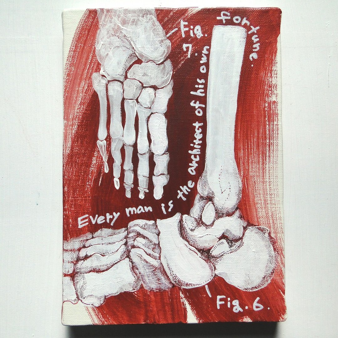 Original picture of foot bone - 海报/装饰画/版画 - 颜料 咖啡色