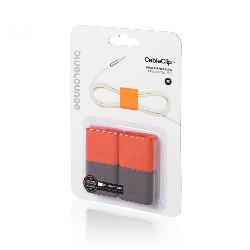 Bluelounge CableClip 绕线器 中码 4粒装 - 卷线器/电线收纳 - 硅胶 多色