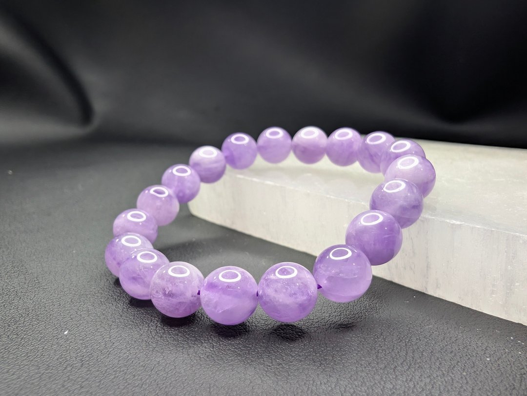 紫水晶 Amethyst 10mm 手串 手链 天然水晶 水晶 - 手链/手环 - 水晶 紫色