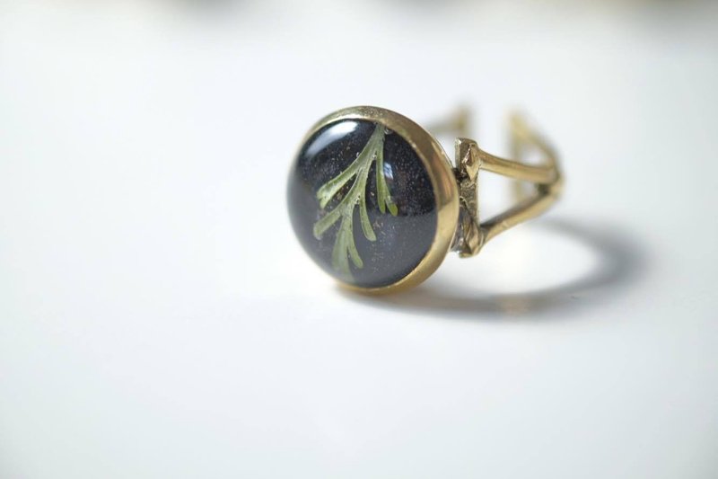 Fern flower parall home ringcollection - 戒指 - 植物．花 绿色