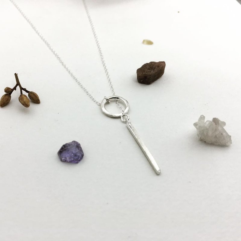 纯银项链/几何/简约/20寸 - 项链 - 纯银 银色