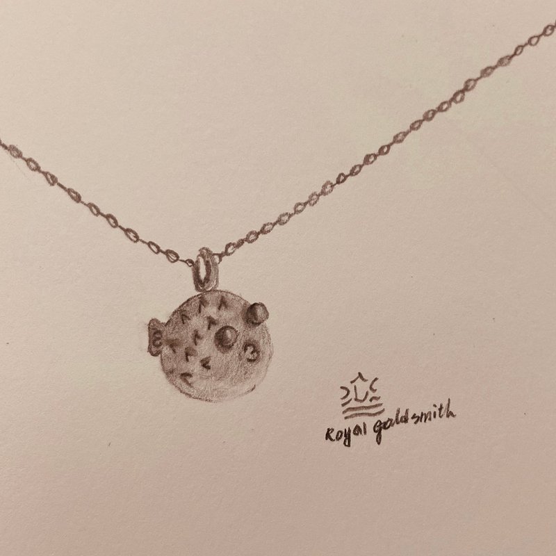 V47款-做不出一样的银项链-河豚造型-925纯银项链-御匠敲饰 - 项链 - 纯银 银色