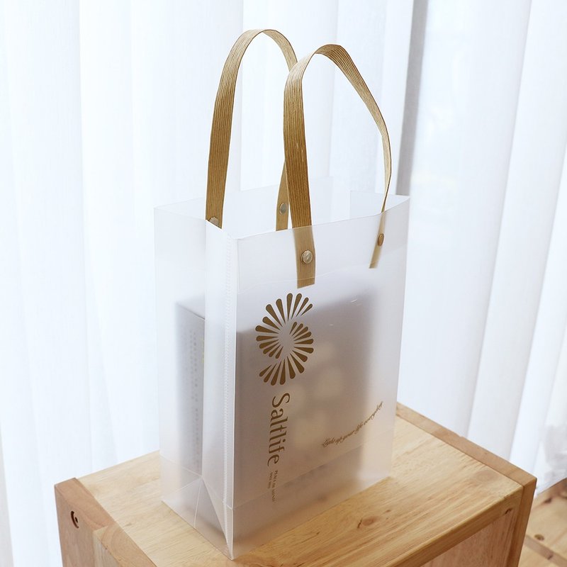 SALTLIFE 品牌 PP磨砂提袋 礼物袋 I 烫金LOGO 适用小久淘盒装 - 纸盒/包装盒 - 塑料 透明
