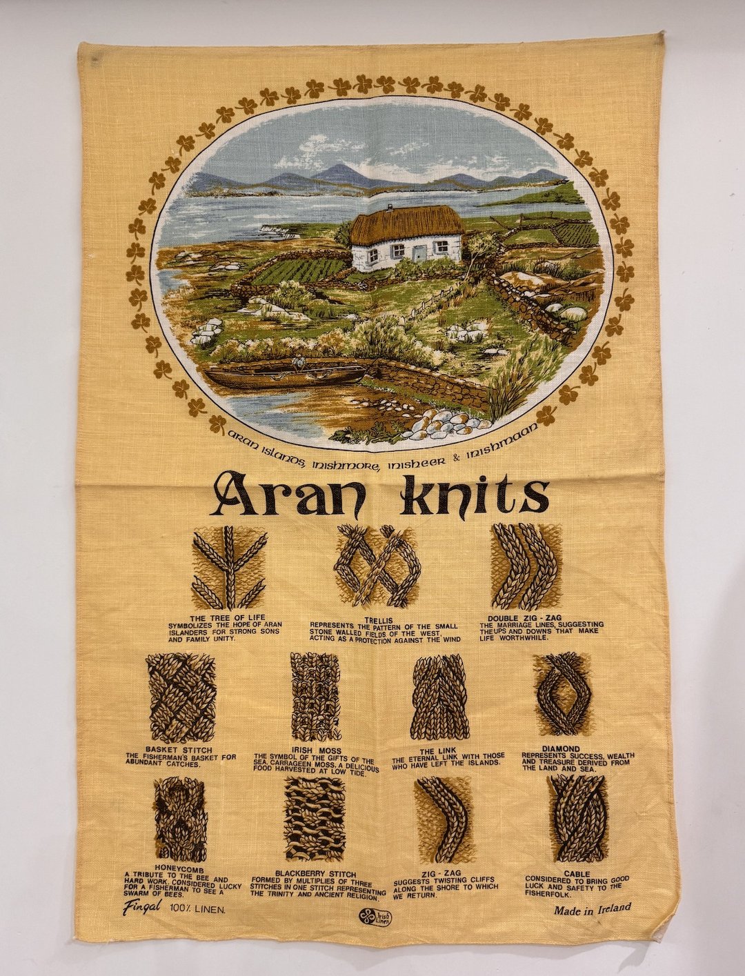 诞生年份 布历【母亲节】Aran Knits 美国早期年份布 - 门帘/门牌 - 棉 多色