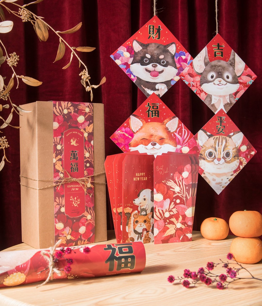 万福新年礼盒(热销再补货) - 红包/春联 - 纸 红色