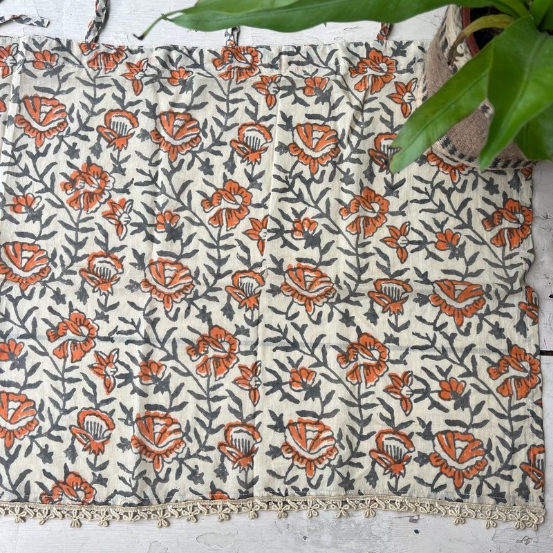 木印小半帘│金盏花│ - 门帘/门牌 - 棉．麻 