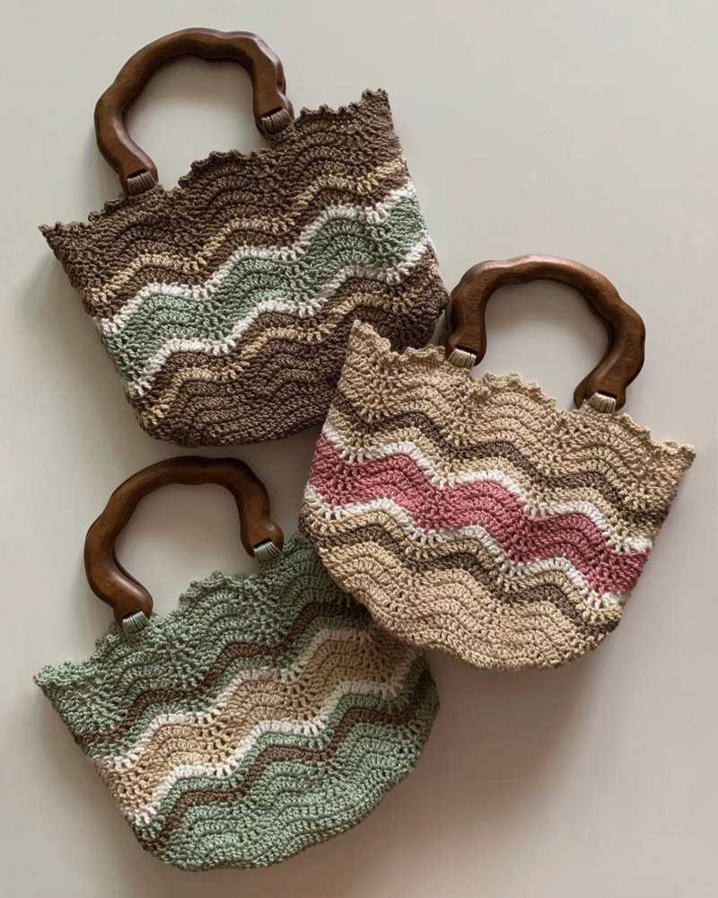 Autumn cotton oak handbag - 手提包/手提袋 - 棉．麻 