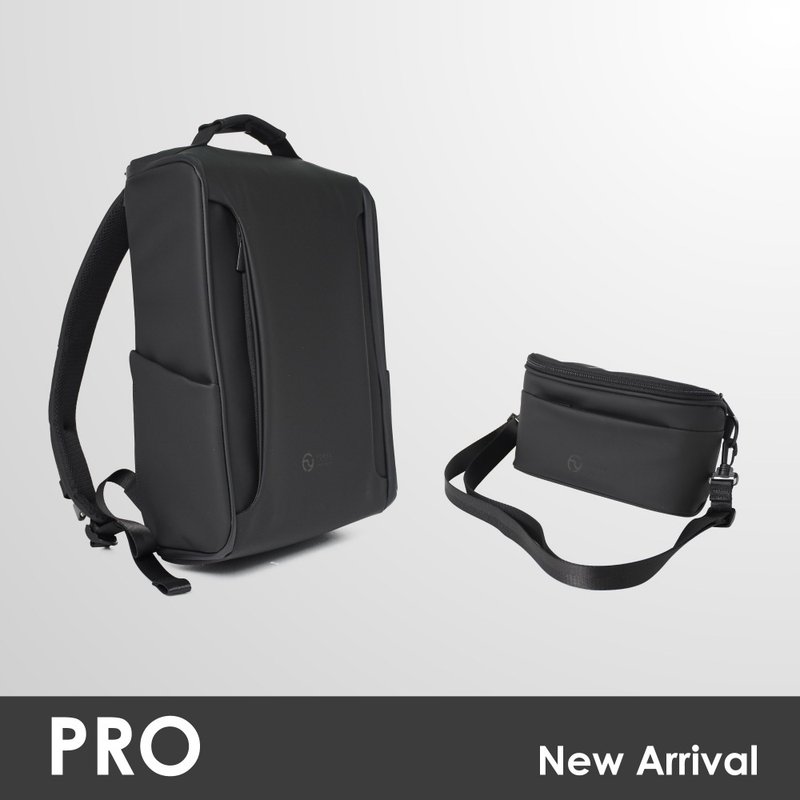 全新升级 SOAR ONE PRO 后背包+斜背包系列组合 - 2入组 - 后背包/双肩包 - 聚酯纤维 黑色