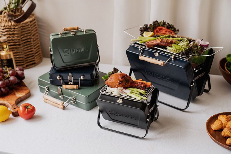 2022 KENLUCK 迷你便携式烤肉架-砂纹黑 - 锅具/烤盘 - 其他金属 黄色