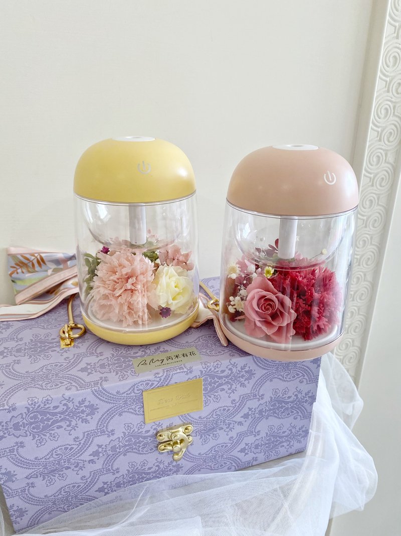 芮米有花_DIY材料包/成品永生花水氧加湿器香氛机 可定制2023情人 - 灯具/灯饰 - 植物．花 红色