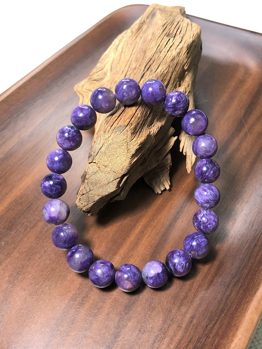 快速出货 天然紫龙晶手链~9mm圆珠 - 手链/手环 - 水晶 紫色