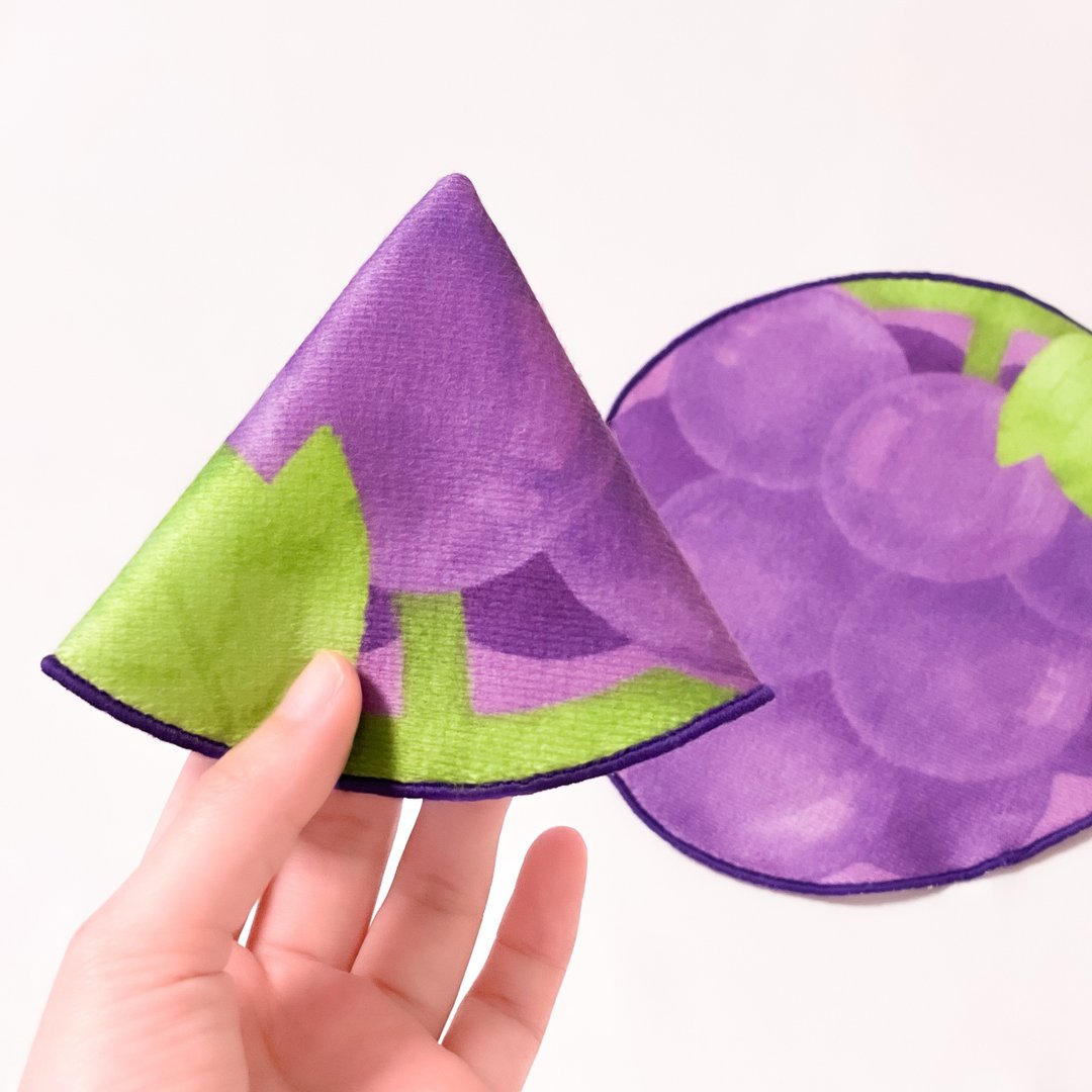 grape handkerchief - 手帕/方巾 - 棉 紫色