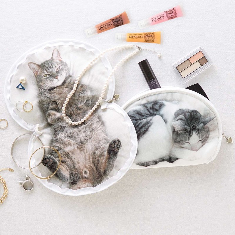 猫部 内有猫咪化妆包 & 小猫鼻唇蜜 淡淡的牛奶香 组合 - 化妆包/杂物包 - 聚酯纤维 多色