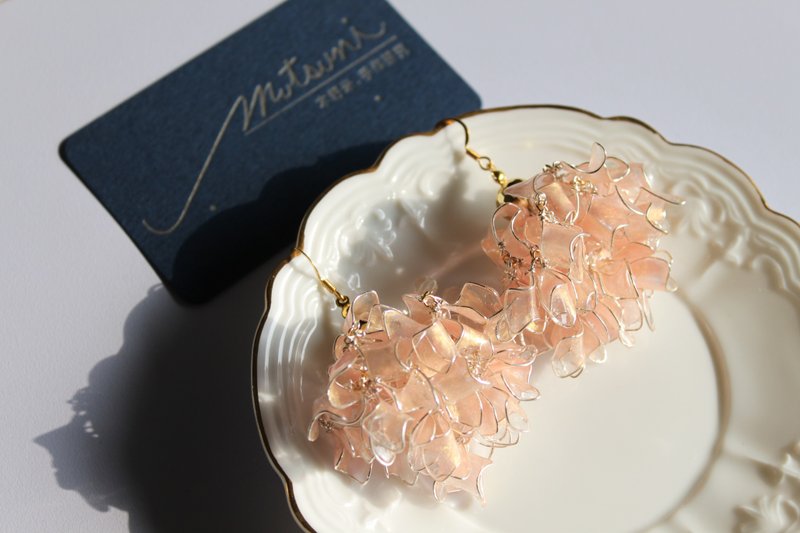 华丽的冒险-短版 - 耳环/耳夹 - 树脂 粉红色