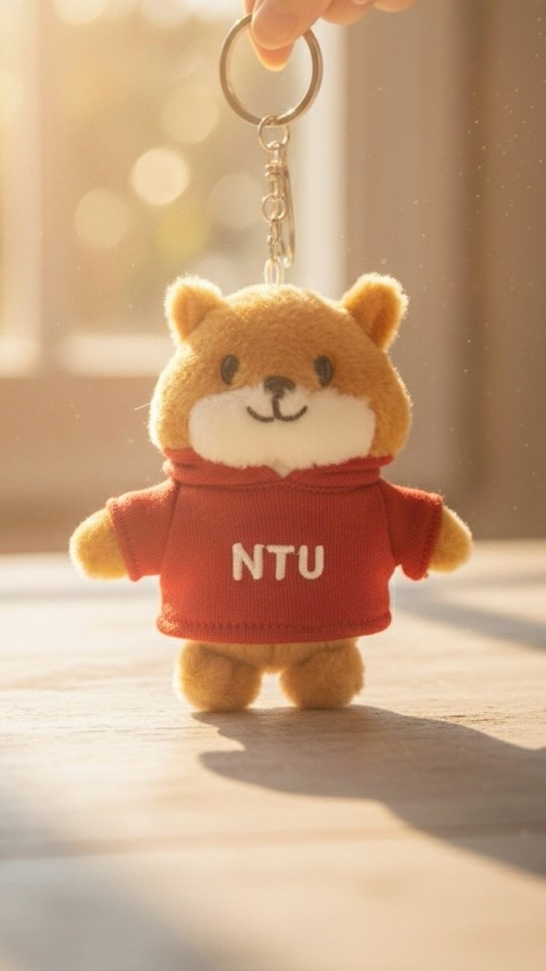 【台湾大学/台大】NTU 帽 T 萌三宝_松鼠挂饰钥匙圈_红色 - 吊饰 - 其他人造纤维 