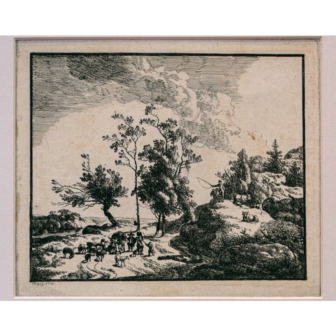 牧归图 Landscape cattle and sheep - 版画挂画 - 海报/装饰画/版画 - 纸 