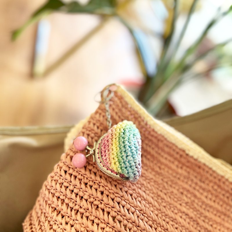 【迷你口金包】闪闪彩虹-限定款 钥匙圈/吊饰 - 零钱包 - 其他材质 