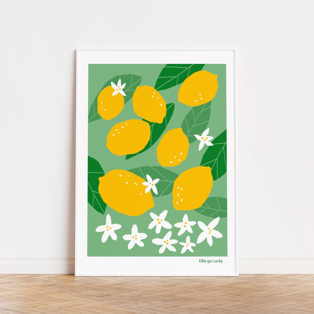 艺术印刷品/柠檬花/插画海报A3,A2 - 海报/装饰画/版画 - 纸 