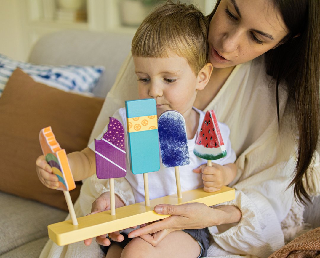 Wooden play food | Montessori toys baby ice cream toy | Wooden toy set | Icecrea - 玩具/玩偶 - 木头 