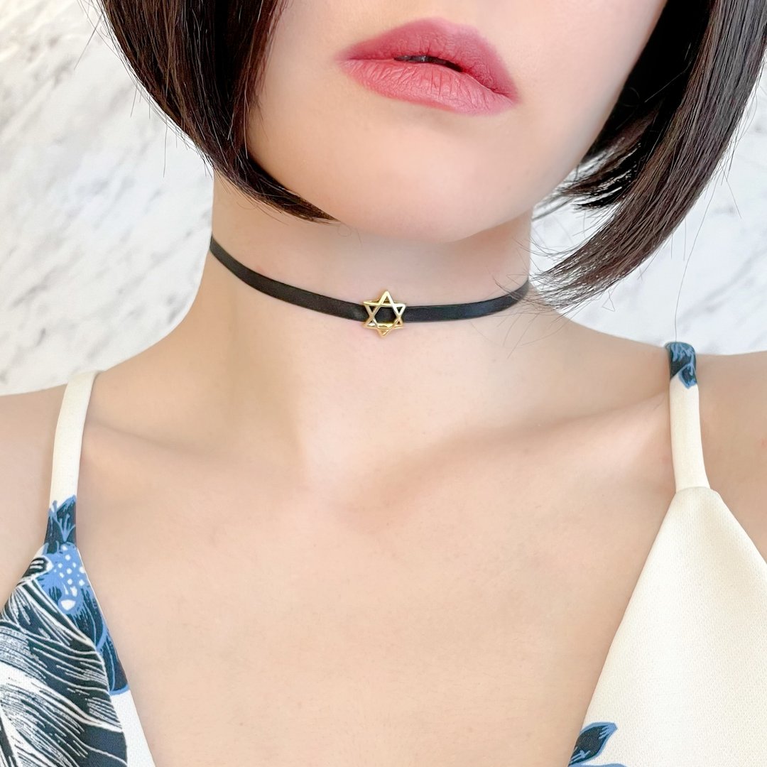 今天的幸运物品是星星/choker SV369 - 颈链 - 其他金属 金色