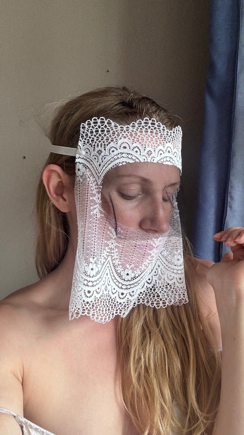 蕾丝性感眼罩 - 情趣蒙眼罩 - 诱人眼罩 - 眼罩 - 压克力 白色