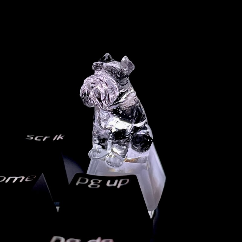 键帽, 狗, 雪纳瑞, 透明, 清晰, 游戏, 键盘, cherry MX - 其他 - 塑料 透明